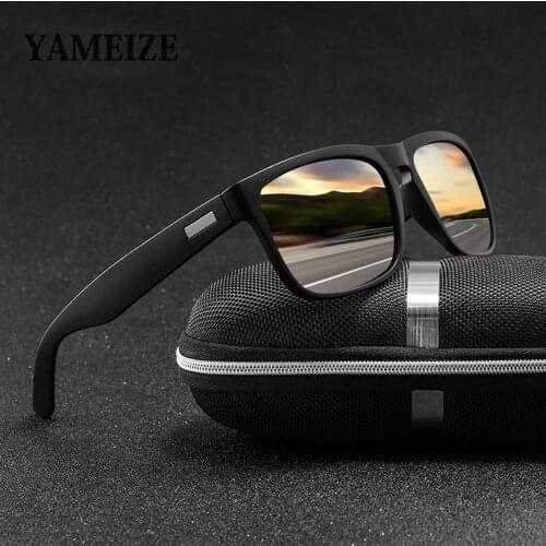 YAMEIZE Sunglasses 2020 Men Women Mirror Polarized Driving Glasses UV400 Mens Driving gafas Unisex Sun Glasses