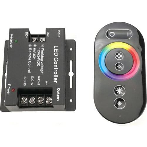 LED Controller RGB 12V 24V Dimmer Switch RF Wireless Remote Control for 5050 5630 LED Strip Light Lamp Touch Panel Ring Control