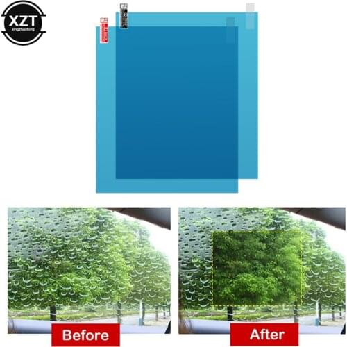 2pcs/set Car Window Anti Water Mist Anti Fog Rainproof Window Protective Film Universal Waterproof Car Sticker Film