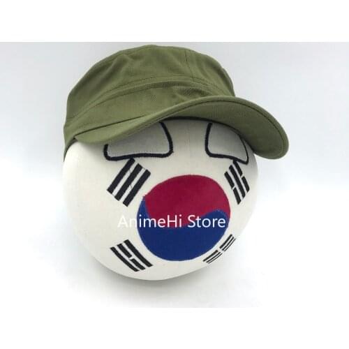 South Korea Ball and Military cap Doll KOR countryballs plushies Cosplay Polandball Plush Toy for Gift 20CM