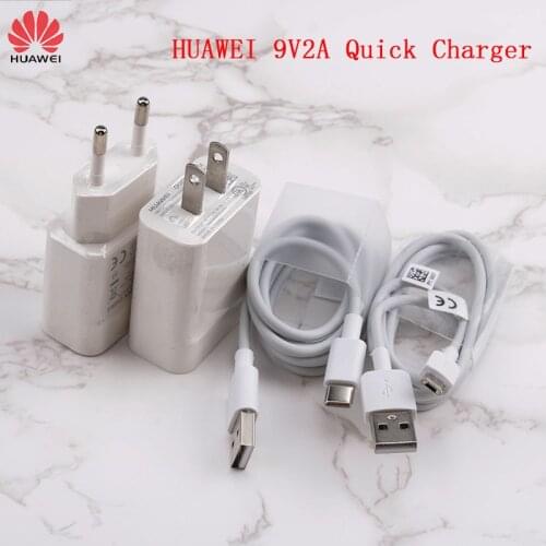 Huawei 9V2A EU charger QC 2.0 Quick Fast Charge Adapter USB Type-c For nova3 3i 4 honor 9 8x p7 p8 p9 p10 p20 lite mate 7 8 9