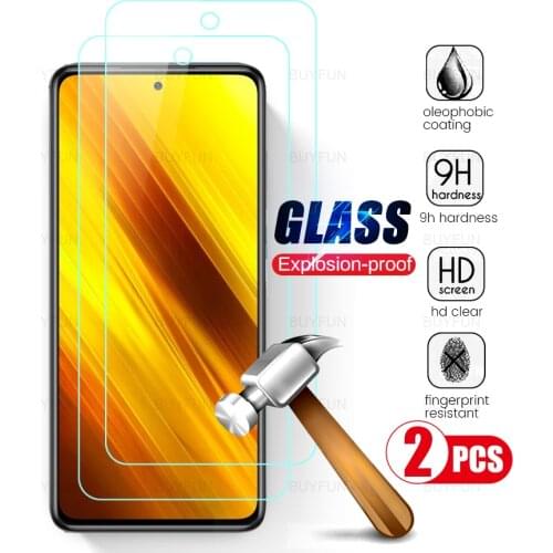 2pcs protective glass for xiaomi poxo poko little x 3 glass poco x3 pro 3x nfc nfs x3pro smartphone screen protectors film cover