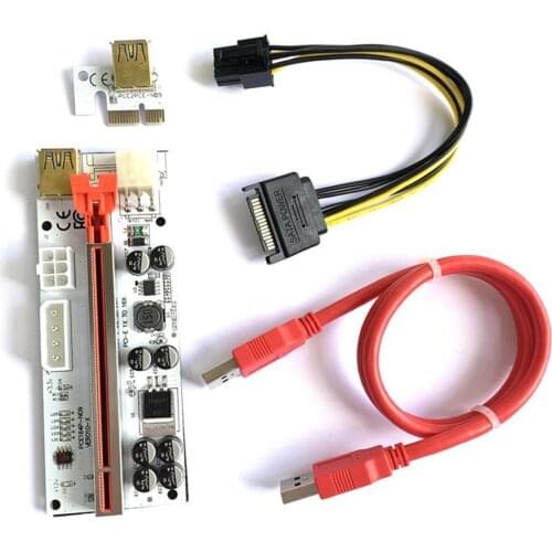 1 Set PCI-E Riser VER010 USB 3.0 Riser VER010-X Express Cable Riser For Mining For Video Graphics Card X16 Extender PCI-E Riser