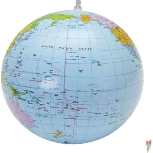 1pcs 30cm Inflatable Globe World Earth Ocean Map Ball Geography Learning Educational Beach Ball School Accessories