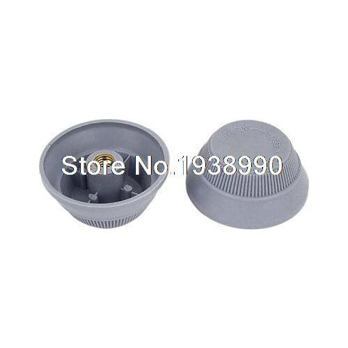 2Pcs Plastic 7mm Dia Female Thread Desk Fan Vane Nuts Gray