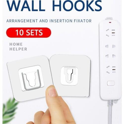 Home Kitchen and Bathroom Suction cup Wall Hooks Holder Double-sided Adhesive Strong Transparent Hanger 5-10 pcs sets
