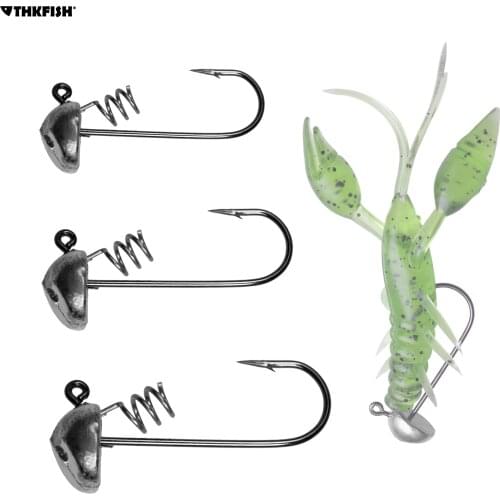 5pcs/lot 5g 7g 10g Lead Jig Head Fishing Hook Barbed Hook Soft Lure Worm Jigging Fishing Hooks