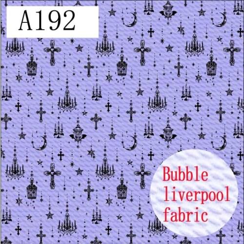 50cm*145cm 4 Way Stretch Spandex Knit Halloween Printed Bullet Texture Liverpool Fabric For Baby Head Wrap A192