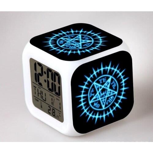 Anime Black Butler Alarm Clocks Sebastian Ciel Grell Sutcliff Undertaker Baldroy Lizzy William Led Digital Clock Figure Toy Doll