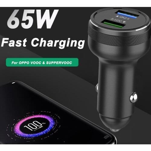 65W SUPERVOOC 2.0 Car Charger Compatible 40W/22.5W SCP Fast Car Charging For HUAWEI P40 Pro+ P30 P20 Mate 30 20X 10 Nova 7i 6
