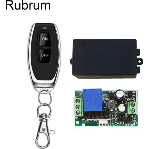 Rubrum 433MHz AC 110V 220V Lamp Smart Home Wireless RF Remote Control Switch Receiver ON/OFF Transmitter For Light Bulb Control