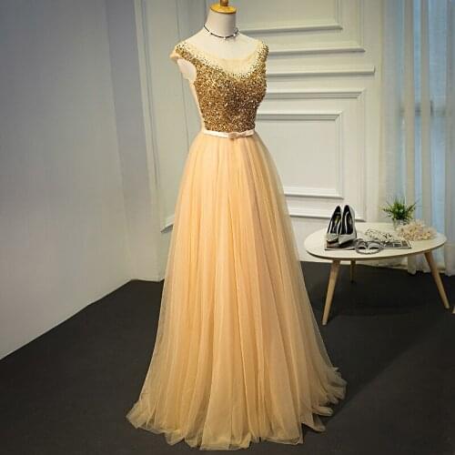 A Line Long Evening Dress Elegant Formal Prom Gown Vestido De Festa Long Party Dresses 2020
