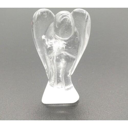 1 pcs Angel Figurine 1.5"/2"Natural Stonerock Crystal Angel Healing Reiki Office Decor Mascot Good Lucky Angel Decoration