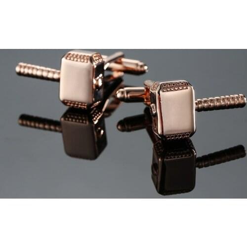 KC-063 Novelty Saws Hammer Cufflinks for Mens Shirt Cuff Bottons High Quality Gold-color Tool Cuff Links Fashion Brand Jewelry