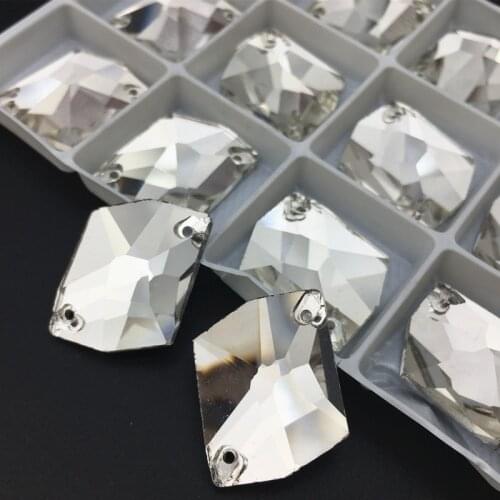 Cosmic Glass Crystal Sew On Rhinestones Clear Flatback стразы With Holes Sewing Rhinestones Crystal Strass for DIY Wedding Dress