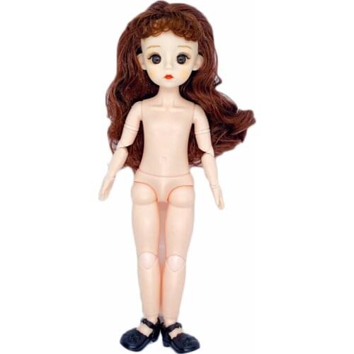 12 inch Doll 1/6 BJD Doll with Giant Baby Body 3D Big Eyes DIY Dress up Toys Princess Dolls Head Accessories for Girl Baby Gifts