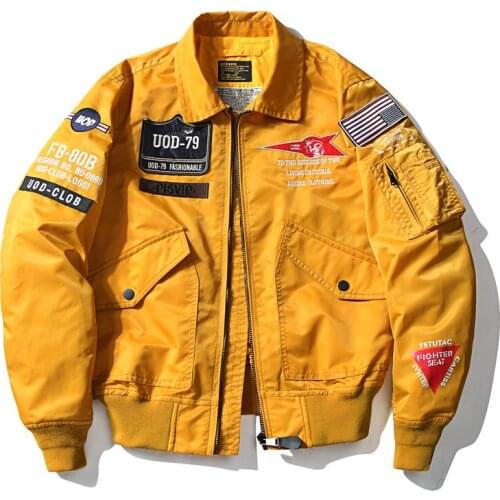 MA1 Spring And Autumn Bomber Jacket Mens Air Force Baseball Uniform Embroiderey Badge Casual Loose Outerwear Windproof Coats