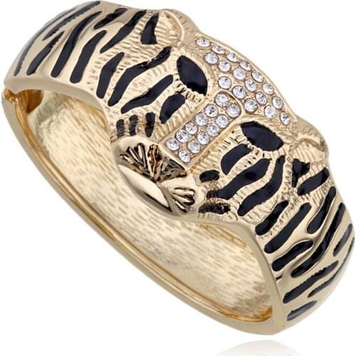 The top sellers gold- color high-quality tiger headsets and drill bangles for women