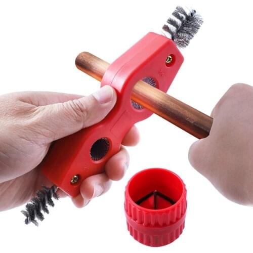 Copper Pipe Cleaner and Reamer Value Set Tested and Proven by Plumbers To Prepare Pipes To Solder-4 in 1 Pipe Cleaner and Pipe