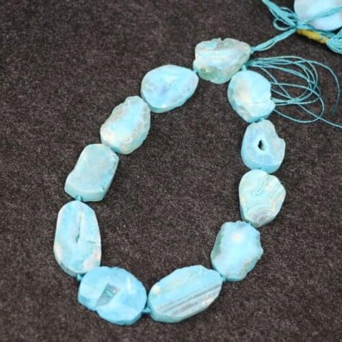 New Aqua Druzy Drusy Gems Stone Necklace Pendaant Beads, Valentines Day Gifts Crystal Beads, 2017 Freeship Jewelry Making Find