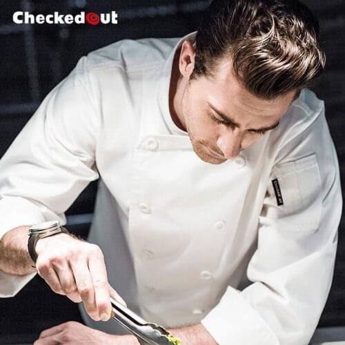 Chef Wear Long Sleeve Chef Jacket Clothes Adult Kitchen Clothes Male Kitchen Uniform New Hotel Wear Plus Size B-6257