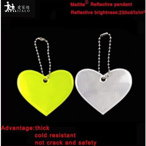 Wholesale100pcs/lot Meilite material 250 candlelight Love Heart model Soft PVC Reflective keychain bag pendant accessories