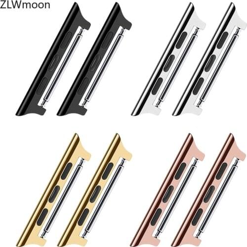 Stainless steel Adapter Connector for Apple Watch Band 44mm 42mm 40mm 38mm 6 5 4 3 2 Band For iWatch Strap Accessories Connector