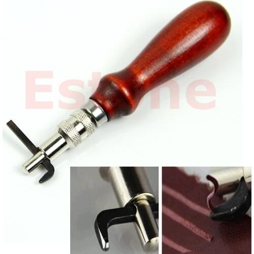 Adjustable Leather Edge Stitching Groover Leathercraft Groove Gouge Working Tool
