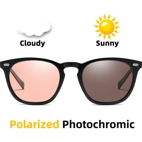 Retro Cat Eye Polarized Photochromic Sunglasses Women Men Cycling Riding Driving Fishing Fashion Brand Designer UV400 Eyewear