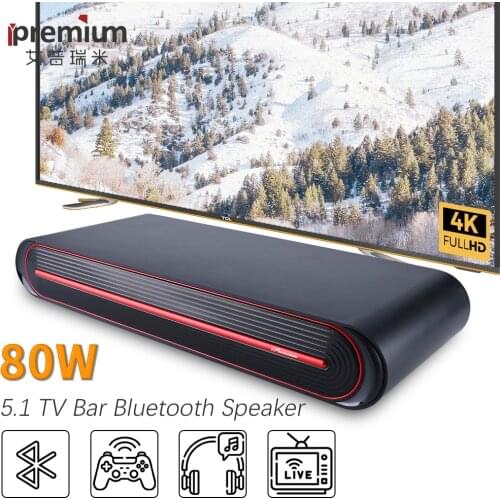 Ipremium M5 TV Smart Soundbar Bluetooth wireless speaker Android TV BOX with Karaoke system for USA UK HK Brazil spain portugal