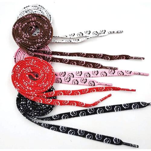 Funny Face Pattern Shoelace Cartoon Wild Shoelaces Athletic Sneakers Shoes Laces Casual Lace Sport Run Flat Boot Lace Shoelace