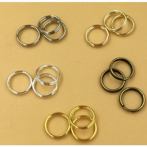 Jump rings DIY Handcraft Materials Plain End Spiral metal double Ring Closed Loop Gold Silver Bronze Color 8mm 100pcs/lot