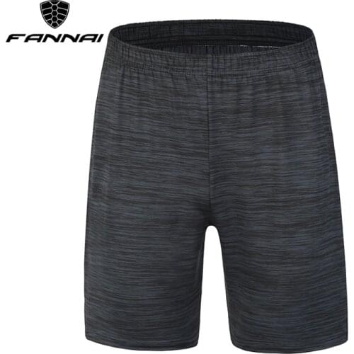 FANNAI Running Sport Men Shorts Elastic Pocket Training Crossfit Fitness Soccer Jersey Sportswear Mens Basketball Loose Shorts