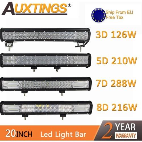 Auxtings 20 inch 20'' LED Bar LED light bar for Car Tractor Boat OffRoad Off Road 4WD 4x4 Truck SUV ATV Driving 12V 24V 5D 7D 8D