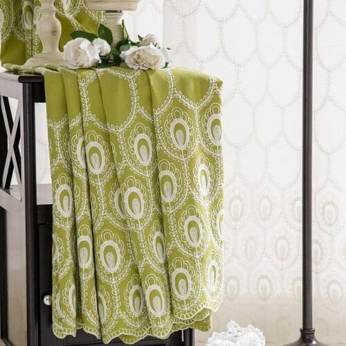Cotton and Linen Cotton Thread Embroidery Curtain Fabric Embroidered Curtain Fabric Fabric Curtains for Living Room bedroom