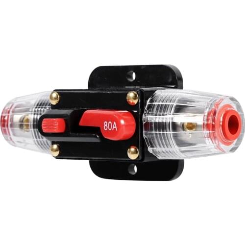 Waterproof Auto Audio Circuit Breaker Reset Fuse Holder 50Amp-100Amp Circuit Breaker Reset Fuse Holder Car Boat Fuse Holders