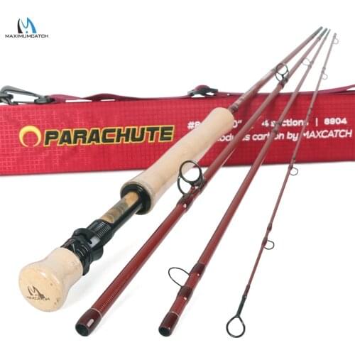 Maximumcatch Parachute High Grade 9ft 5wt 4pc Fly Fishing Rod IM12/40T Carbon Fiber Super Light Fast Action Fly Rod