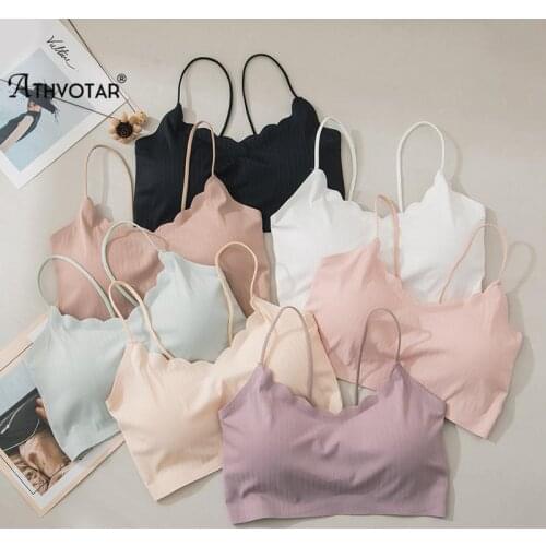 ATHVOTAR Womens Bars Summer Tube Top Lingerie Water Ripple Seamless Wireless Brassiere Backless Bralette Underwear New 2021