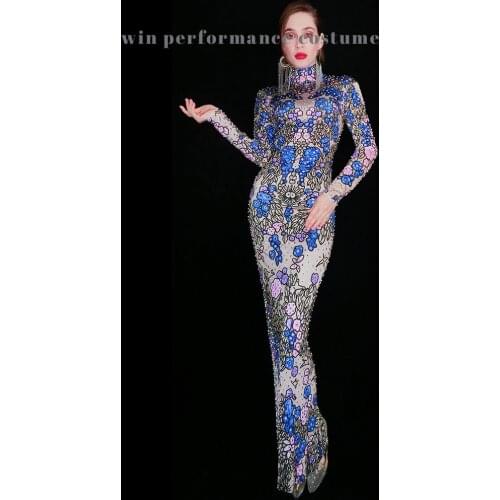 Lady Evening Dress Anniversary Celebrate Festaval Fashion Wrap Hip Dress 2021 Women High Collar Retro