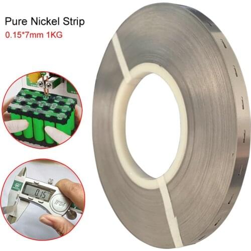 1kg 0.15x7mm perforated pure nickel Nickel belt for 18650 battery spot welding machine welding lithium battery connection plate