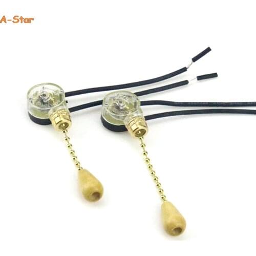 1 Set Replacement Pull Cord Chain Switch Control Pull Cord Switch For Light Universal Ceiling Fan Wall Light Bedside Lamp