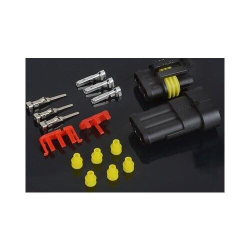 10sets-3 Pin Waterproof Electrical Wire Connector Plug Automotive Marine