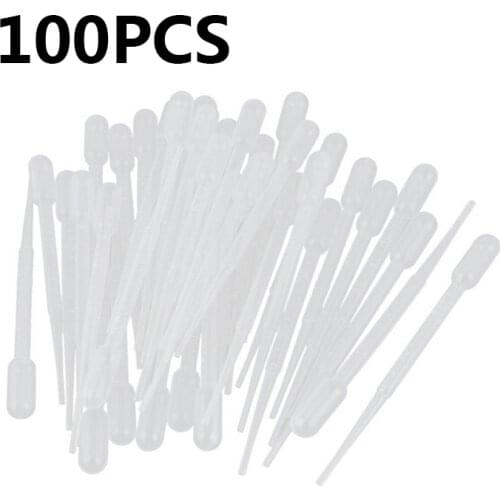 100PC Plastic Squeeze Transfer Pipettes Dropper Disposable Pipettes For Silicone Mold UV Epoxy Resin Craft Jewelry Making 0.2ml