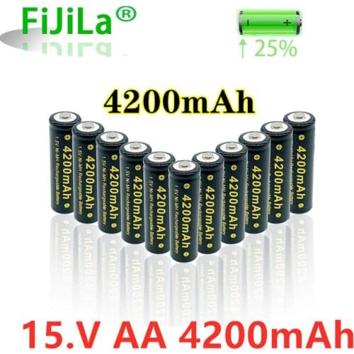 2021 lot AA 4200mAh rechargeable battery 1.5V Alkaline Rechargeable batery for led light toy mp3