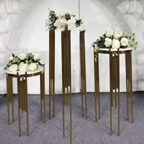 3pcs/set)Indoor events decorative wedding table for flowers stand white artificial rose peony flower floral arrangements stand