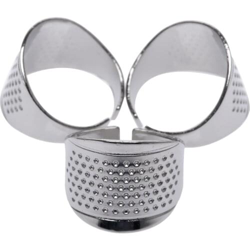 3Pcs Adjustable Sewing Thimbles Ring Protector Ring Thimble Sewing Thimbles Adjustable Handmade Machine Leather Craft Tools