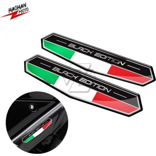 3D Motorbike Italy Flag Sticker Italia Black Edition Decals Car Styling Motorcycle Italia Stickers