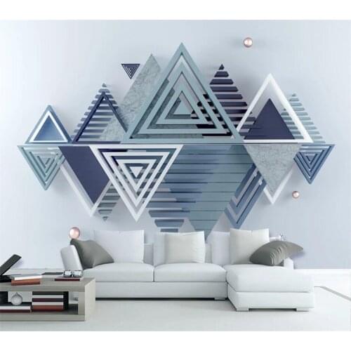 Beibehang Custom wallpaper 3d stereo modern minimalist geometric marble mosaic TV background wall living room murals фотообои