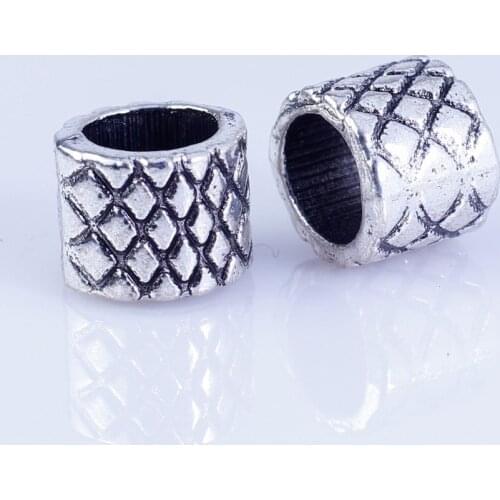 40pcs Tibetan Silver Metal DIY beads big hole round beads fit for style European Bracelets