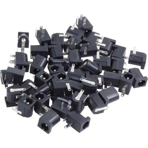 45 Pcs DC Power Jack Socket 2.1mm x 5.5mm Barrel-Type PCB Mount DC-005